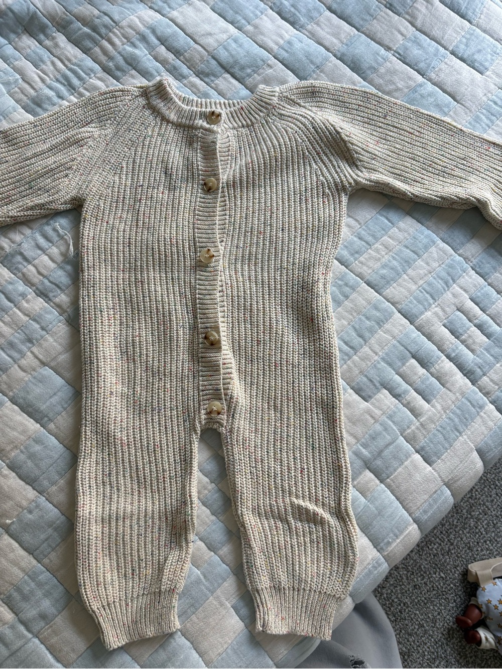 Oat Co knit one piece with rainbow speckles